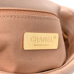 Shiny Lambskin Quilted Medium Chanel 19 Flap Beige