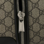 GG Supreme Monogram Four Wheel Suitcase Black