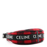 Wool Tartan Medium Ava Triomphe Shoulder Bag Red Black