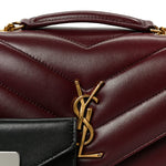 Lambskin Chevron Quilted Small LouLou Rouge Cabernet