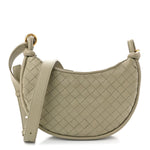 Nappa Intrecciato Small Gemelli Multipocket Bag Travertine Muse