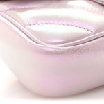 Iridescent Nappa Chevron Matelasse Super Mini GG Marmont Shoulder Bag Iridescent Escape Pink