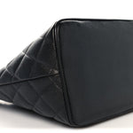 Caviar Quilted Medallion Tote Black