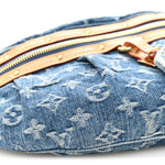 Monogram Denim High Rise Bumbag Blue