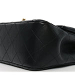 Lambskin Quilted Mini Rectangular Flap Black