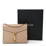 Grain De Poudre Monogram Cassandra Chain Wallet Dark Beige