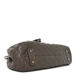 Calfskin Quilted Stam Brown