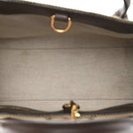Monogram Jumbo GG Textured Dollar Calfskin Web Small Tote Bag Camel Ebony New Acero