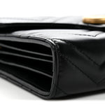 Calfskin Matelasse GG Marmont Chain Wallet Black