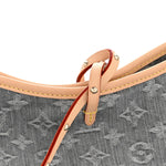 Monogram Denim CarryAll MM Washed Grey