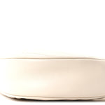 Calfskin Matelasse Chevron Mini GG Marmont Half Moon Hobo Mystic White