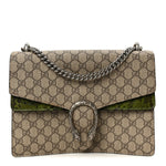 GG Supreme Monogram Snakeskin Medium Dionysus Shoulder Bag Green