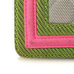 Canvas Quilted Medium Fluo Boy Flap Dark Grey Fuchsia Green