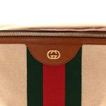 Vintage Canvas Web Belt Bag Sand Cuir