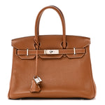 Taurillon Clemence Birkin 30 Gold