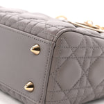 Lambskin Cannage Small Lady Dior Grey