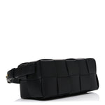 Lambskin Maxi Intrecciato Small Brick Cassette Bag Black