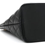 Caviar Quilted Medallion Tote Black