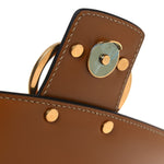 Smooth Calfskin Canvas 9to5 Shoulder Bag Natural Golden