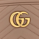 Calfskin Matelasse Mini GG Marmont Chain Shoulder Bag Porcelain Rose