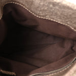 Metallic Pebbled Lambskin Paddington Satchel Grey
