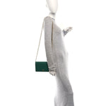 Dollar Calfskin Mini GG Marmont Chain Wallet Emerald Green Salvy Green