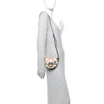 Patent Nova Check Mini Crossbody Bag Pewter