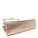 Metallic Vegan Leather Medium Shopping Bag Gold