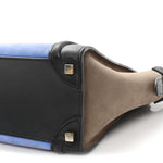 Calfskin Nubuck Suede Micro Tri-Color Luggage Porcelain