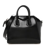 Shiny Lord Calfskin Mini Antigona Black