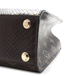Snakeskin Monogram City Steamer Mini Brown