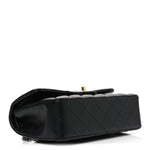 Lambskin Quilted Small Double Flap Black