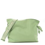 Nappa Calfskin Flamenco Knot Clutch Green