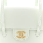 Shiny Caviar Mini Preppy Coco Shoulder Bag Light Blue