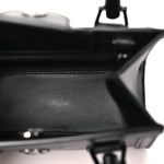 Textured Dollar Calfskin Web Monochrome Mini Diana Tote Bag Black