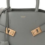 Calfskin Small Hug Bag Ash Grey