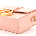 Snakeskin 30 Montaigne Box Bag Rose Clair