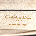 Grained Calfskin Mini Saddle Bag White