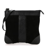 Guccissima Suede Crossbody Bag Black
