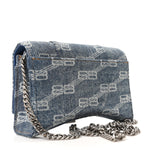 Denim BB Monogram Hourglass Chain Bag Blue