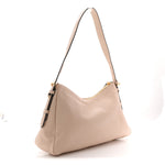 Soft Calfskin Large Aimée Shoulder Bag Travertine