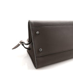 Grained Calfskin Margaux Shoulder 12 Deep Brown