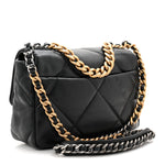 Lambskin Quilted Medium Chanel 19 Flap Black