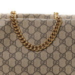 GG Supreme Monogram Large Linea A Hobo Light Brown