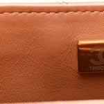 Lambskin Quilted Mini Rectangular Flap Brown