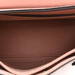 Soft Calfskin Embroidered Lockme Ever BB Rose Pink Snow White Black
