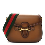 Calfskin Medium Lady Web Shoulder Bag Cuir
