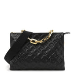 Lambskin Embossed Monogram Coussin MM Black