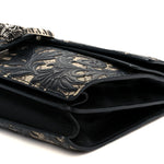 GG Supreme Monogram Arabesque Medium Dionysus Shoulder Bag Black