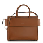 Smooth Calfskin Small Horizon Satchel Caramel